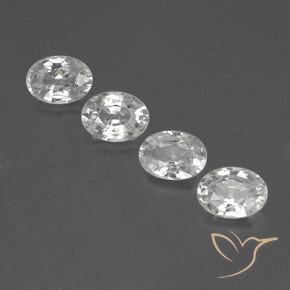 4.92ctw Natürlicher Weiß Zirkon, Oval, VVS-VS