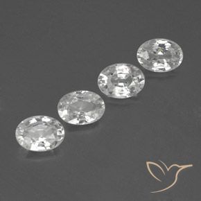 4.92 ct natürliche Weiß Zirkon-Edelsteine, Oval, VVS-VS