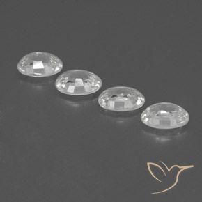 4.92 ct natürliche Weiß Zirkon-Edelsteine, Oval, VVS-VS
