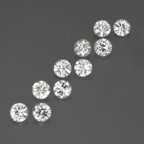  ct natürliche Weiß Zirkon-Edelsteine, Rund Schliff, VVS-VS