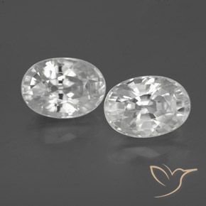 3.04ctw Natürlicher Weiß Zirkon, Oval, VS