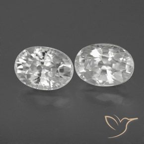 3.04 ct natürliche Weiß Zirkon-Edelsteine, Oval, VS