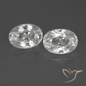 2.80ctw Natürlicher Weiß Zirkon, Oval, VVS-VS