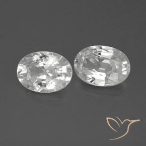 2.36 ct natürliche Weiß Zirkon-Edelsteine, Oval, VS