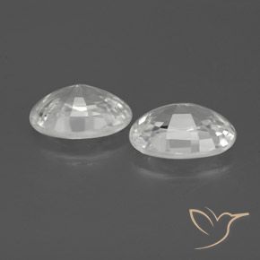 2.36 ct natürliche Weiß Zirkon-Edelsteine, Oval, VS