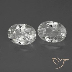 2.83 ct natürliche Weiß Zirkon-Edelsteine, Oval, VVS-VS