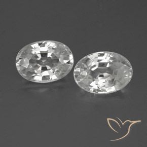 2.65ctw Natürlicher Weiß Zirkon, Oval, VS
