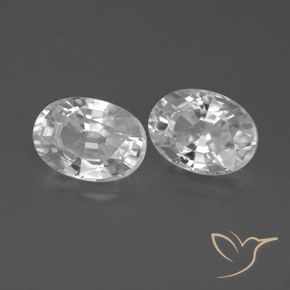 2.54 ct natürliche Weiß Zirkon-Edelsteine, Oval, VVS
