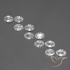 6.55 ct natürliche Weiß Zirkon-Edelsteine, Oval, VVS-VS