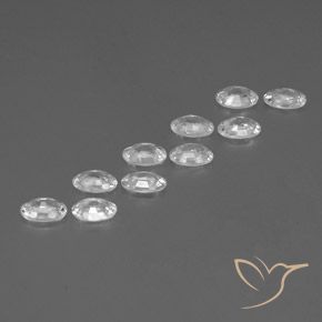 6.55 ct natürliche Weiß Zirkon-Edelsteine, Oval, VVS-VS