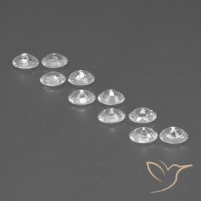 7.84 ct natürliche Weiß Zirkon-Edelsteine, Oval, VVS-VS