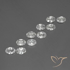 6.02ctw Natürlicher Weiß Zirkon, Oval, VVS-VS