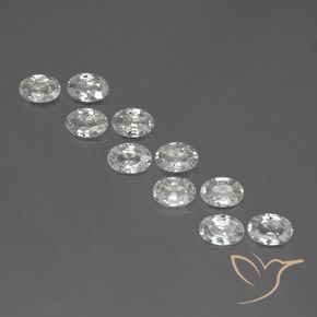 6.02 ct natürliche Weiß Zirkon-Edelsteine, Oval, VVS-VS