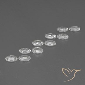 6.02 ct natürliche Weiß Zirkon-Edelsteine, Oval, VVS-VS