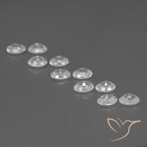 7.51 ct natürliche Weiß Zirkon-Edelsteine, Oval, VVS-VS