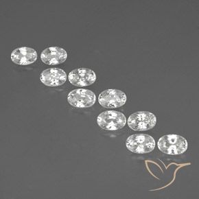8.19 ct natürliche Weiß Zirkon-Edelsteine, Oval, VVS-VS