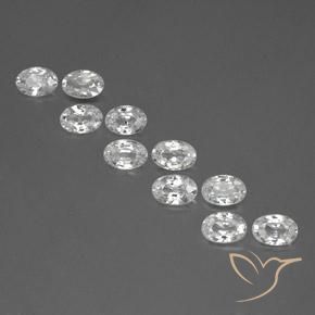 6.68ctw Natürlicher Weiß Zirkon, Oval, VVS-VS