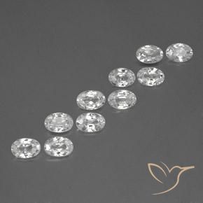 6.68 ct natürliche Weiß Zirkon-Edelsteine, Oval, VVS-VS