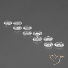 6.68 ct natürliche Weiß Zirkon-Edelsteine, Oval, VVS-VS