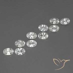 7.00ctw Natürlicher Weiß Zirkon, Oval, VVS-VS
