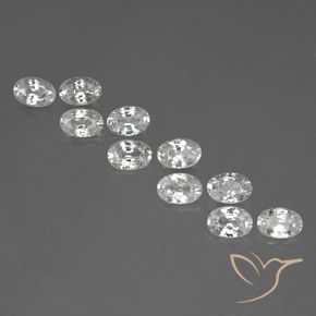 7.00 ct natürliche Weiß Zirkon-Edelsteine, Oval, VVS-VS
