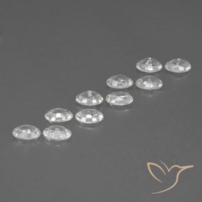 7.00 ct natürliche Weiß Zirkon-Edelsteine, Oval, VVS-VS