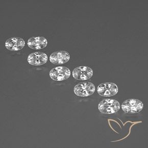 8.00ctw Natürlicher Weiß Zirkon, Oval, VVS-VS