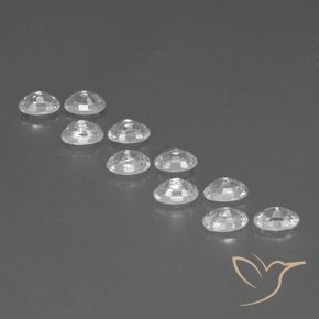 8.00 ct natürliche Weiß Zirkon-Edelsteine, Oval, VVS-VS