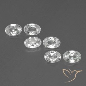 4.24ctw Natürlicher Weiß Zirkon, Oval, VS