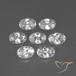 5.30 ct natürliche Weiß Zirkon-Edelsteine, Oval, VS