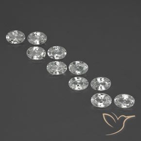 7.20ctw Natürlicher Weiß Zirkon, Oval, VS