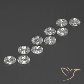 7.20 ct natürliche Weiß Zirkon-Edelsteine, Oval, VS
