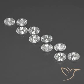 7.72ctw Natürlicher Weiß Zirkon, Oval, VS