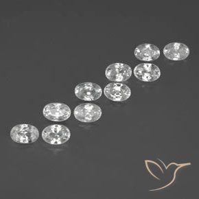 7.72 ct natürliche Weiß Zirkon-Edelsteine, Oval, VS
