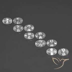 7.96ctw Natürlicher Weiß Zirkon, Oval, VS
