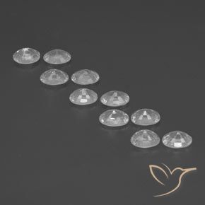 7.96 ct natürliche Weiß Zirkon-Edelsteine, Oval, VS