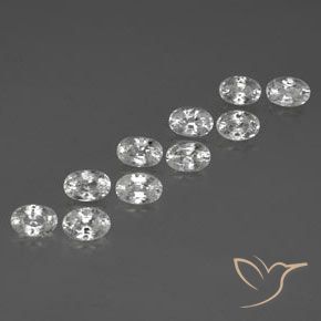 8.33 ct natürliche Weiß Zirkon-Edelsteine, Oval, VVS-VS