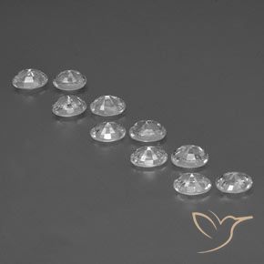 8.33 ct natürliche Weiß Zirkon-Edelsteine, Oval, VVS-VS