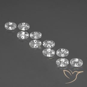 8.21ctw Natürlicher Weiß Zirkon, Oval, VS