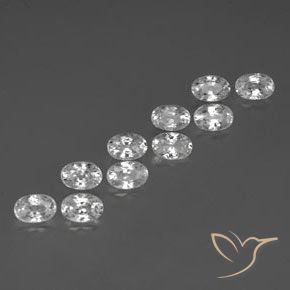 8.21 ct natürliche Weiß Zirkon-Edelsteine, Oval, VS