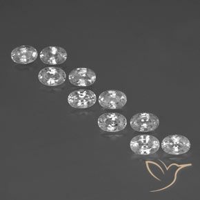 8.06ctw Natürlicher Weiß Zirkon, Oval, VVS-VS