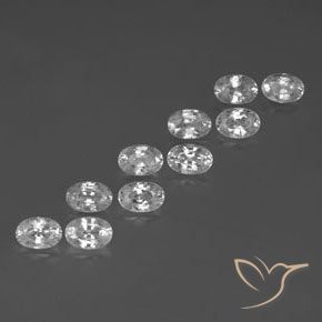 8.06 ct natürliche Weiß Zirkon-Edelsteine, Oval, VVS-VS