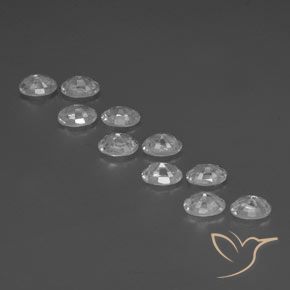 8.06 ct natürliche Weiß Zirkon-Edelsteine, Oval, VVS-VS