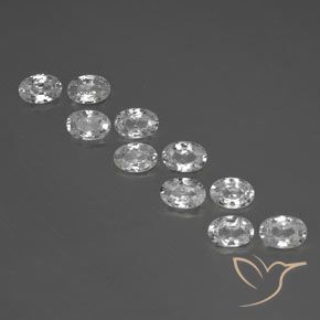 6.73ctw Natürlicher Weiß Zirkon, Oval, VS