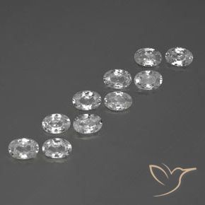 6.73 ct natürliche Weiß Zirkon-Edelsteine, Oval, VS