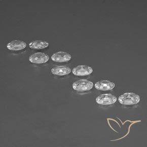 6.73 ct natürliche Weiß Zirkon-Edelsteine, Oval, VS