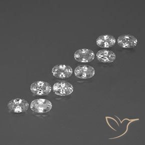 8.04 ct natürliche Weiß Zirkon-Edelsteine, Oval, VVS-VS
