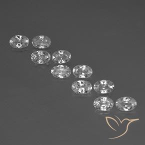 7.00ctw Natürlicher Weiß Zirkon, Oval, VVS-VS