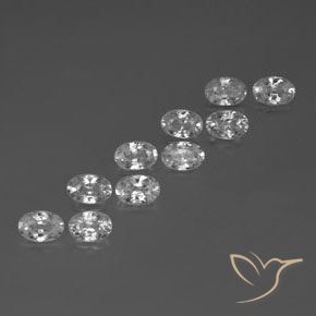 7.00 ct natürliche Weiß Zirkon-Edelsteine, Oval, VVS-VS