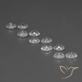 7.00 ct natürliche Weiß Zirkon-Edelsteine, Oval, VVS-VS